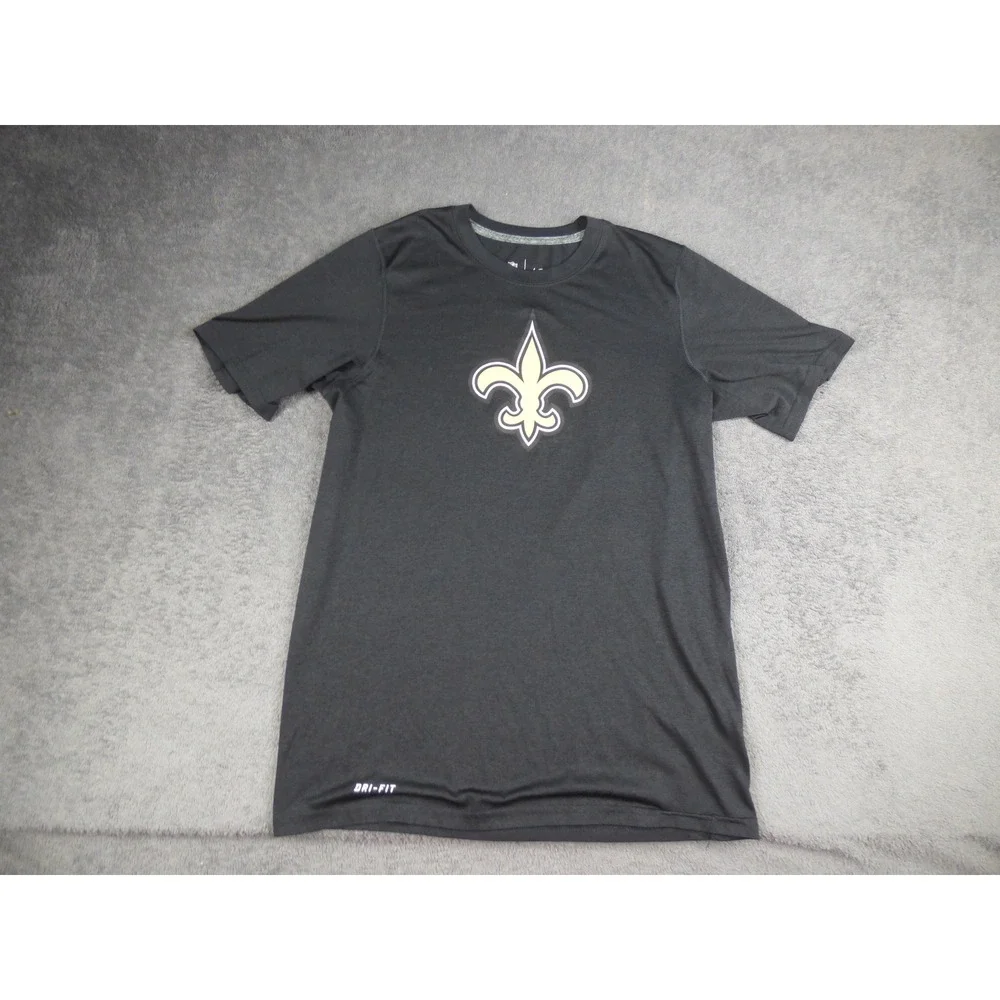 Nike New Orleans Saints NFL Onfield Apparel Dri-FIT T-Shirt Mens Small Black